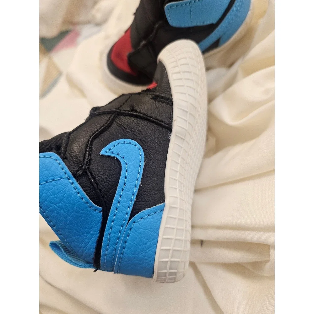 Nike Sky Jordan 1 TD UNC to Chicago Black Blue Red AT3745-046 Baby Size 3C